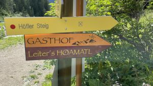 Hinweisschild LeitersHoamatl